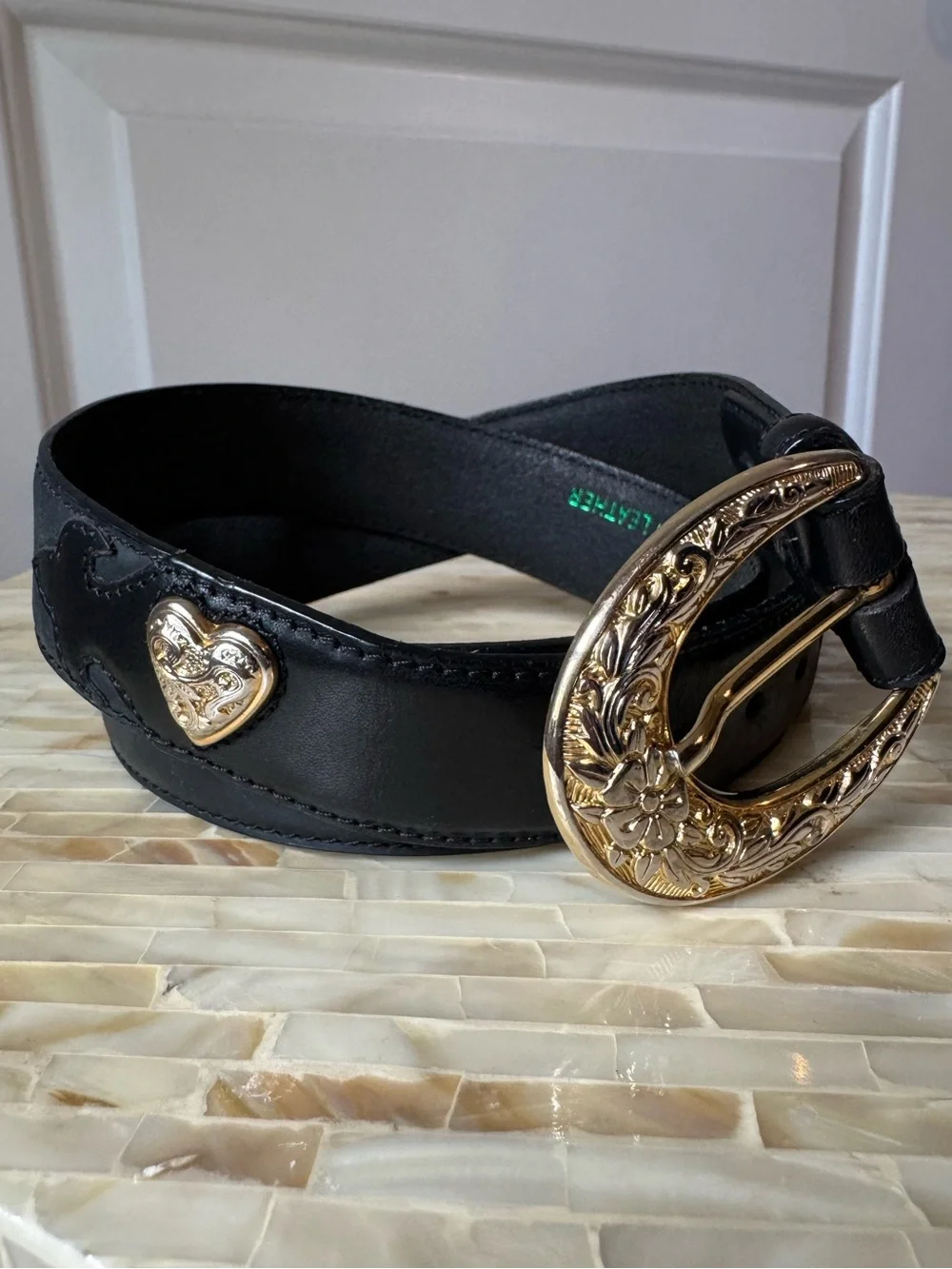 VTG leather Black Belt